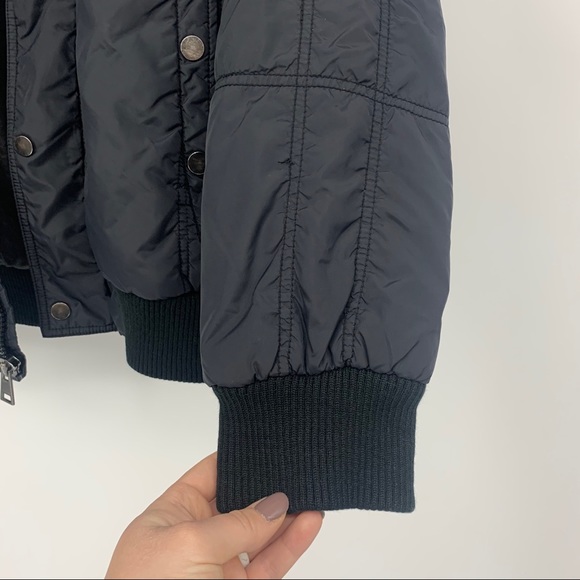 Vintage Guess Y2K Black Nylon Bomber Utility Jacket Size Medium - Picture 12 of 14